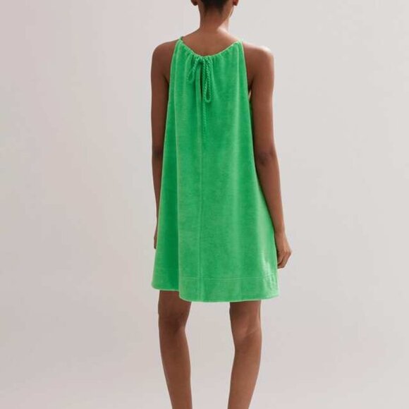 Me+em Women's Halterneck Mid-Weight Toweling Dress Green Size 4 NWT - Picture 3 of 11